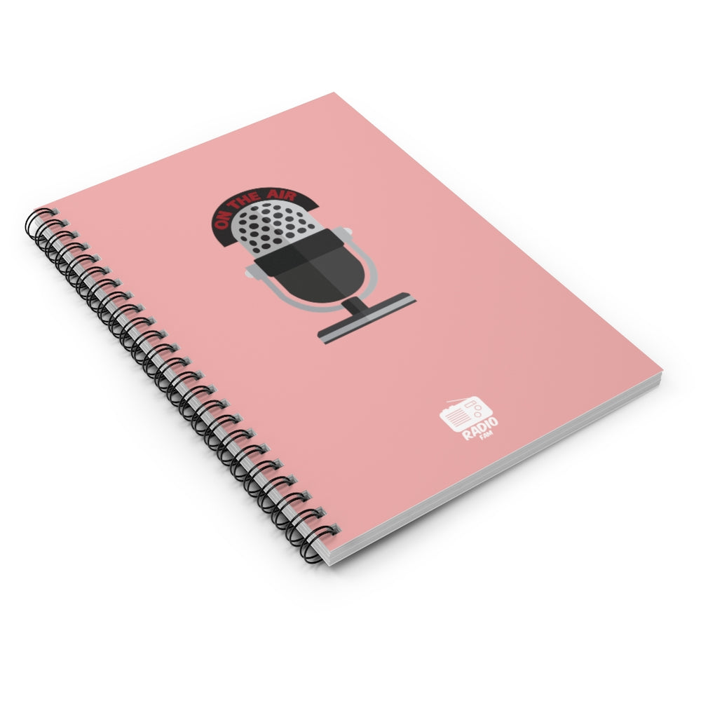 
            
                Load image into Gallery viewer, Rose Gold ON THE AIR Microphone Spiral Notebook
            
        