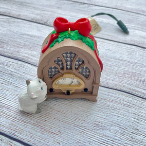 Vintage 1993 Hallmark Cat Holiday Ornament