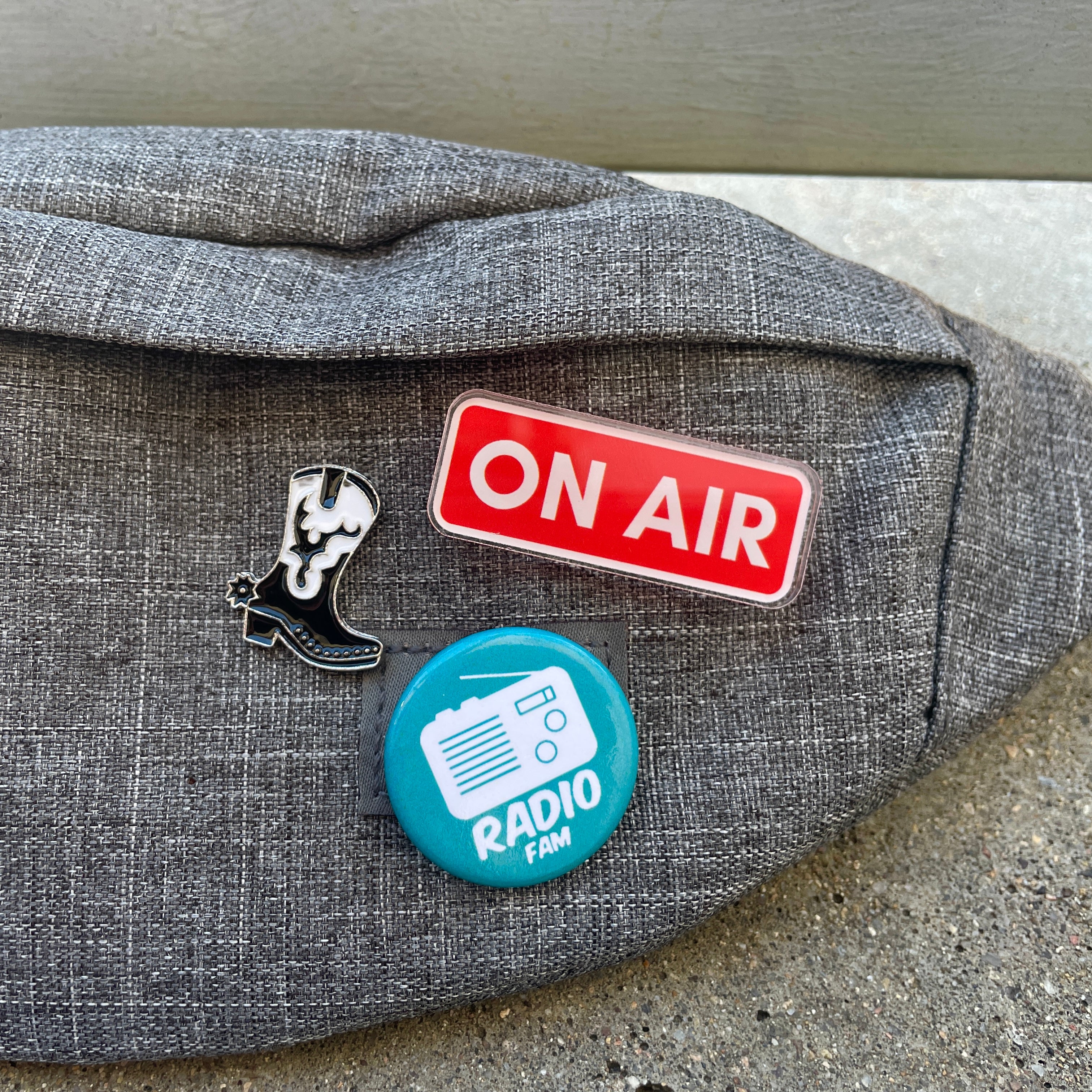 Country Radio Cowboy Boot 1" Enamel Pin