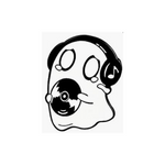 Emo DJ Ghost Halloween Pin