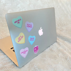 RADIO Themed Candy Hearts Sweetheart Sticker Sheet