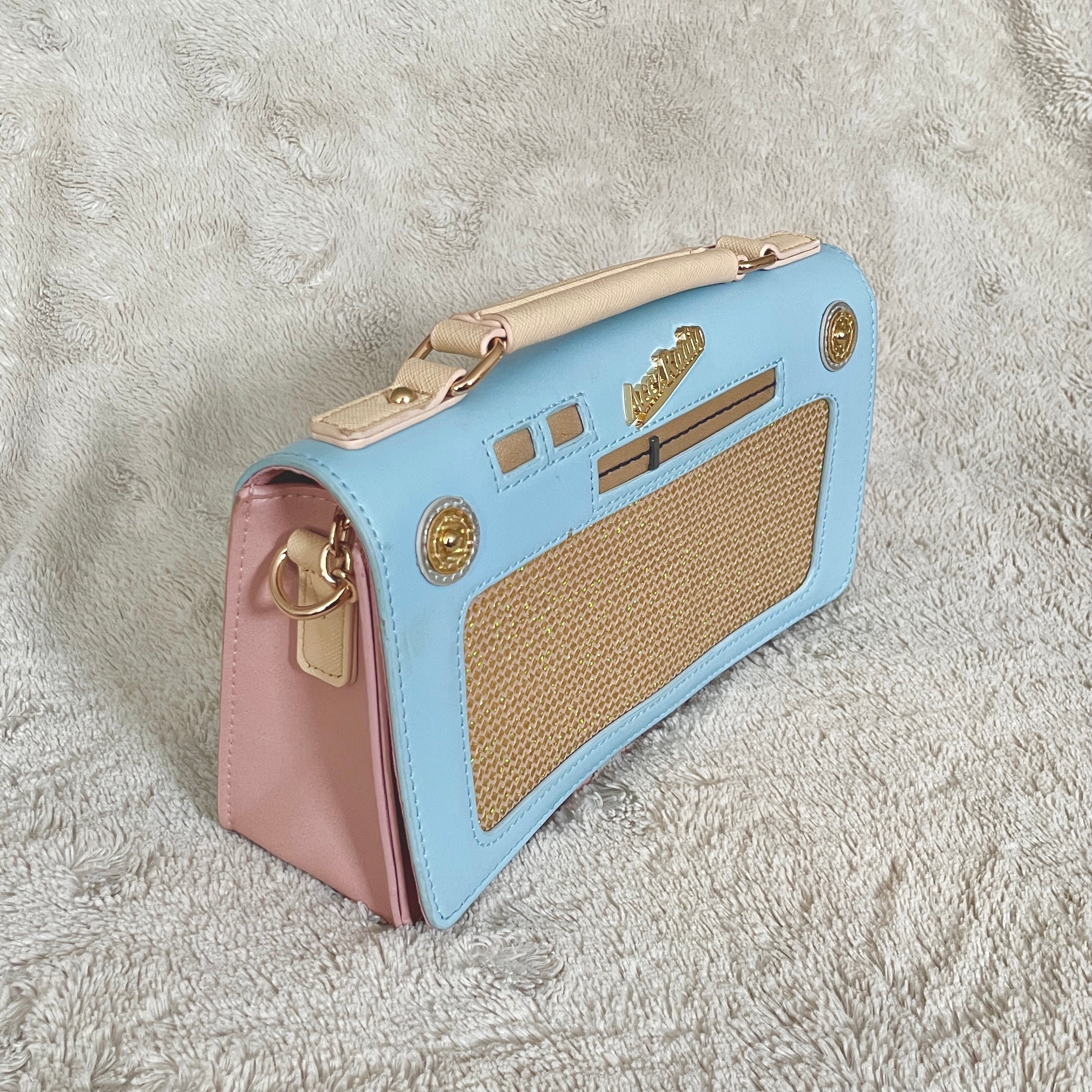 Cute Pink & Blue Radio Purse