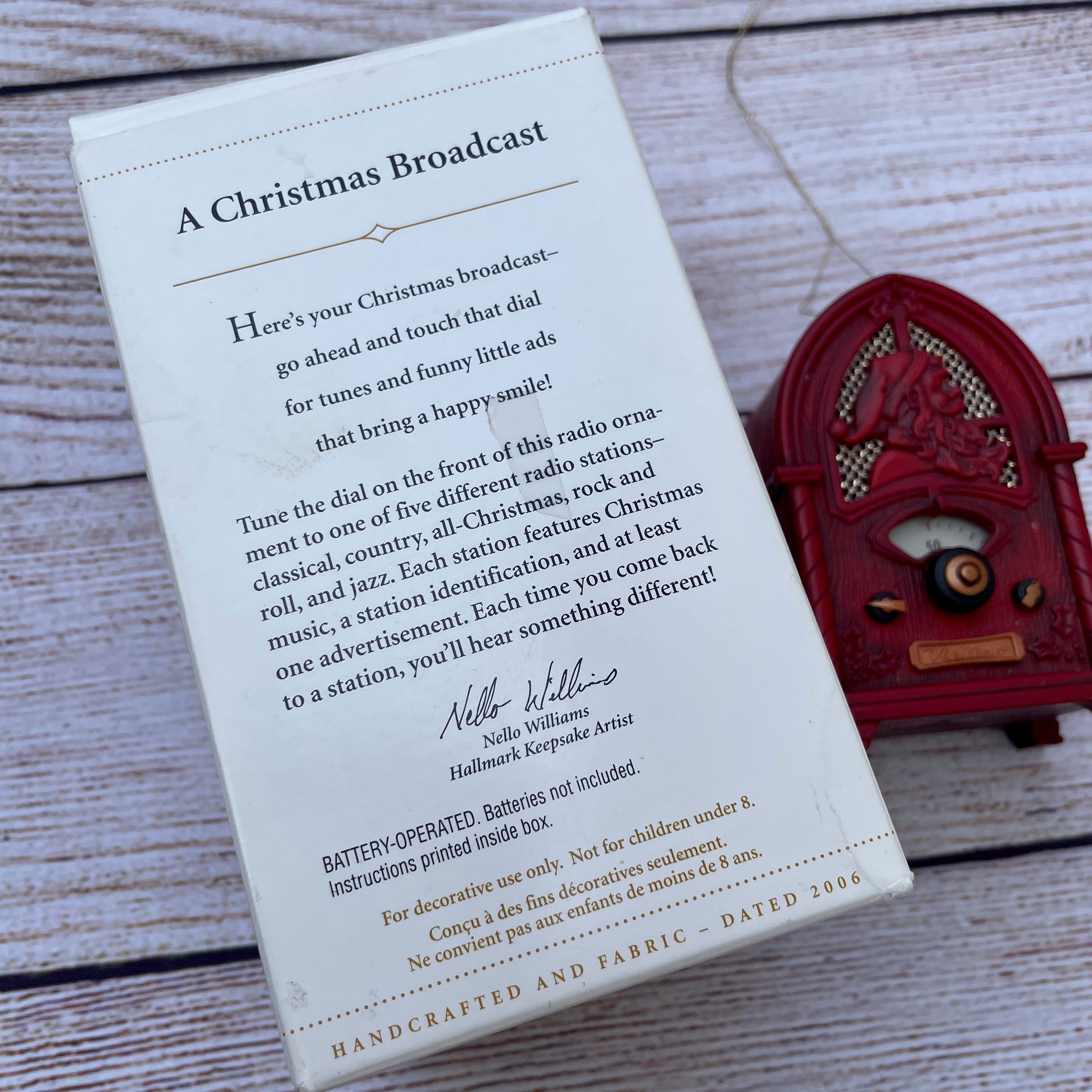 Hallmark Keepsake Ornament A Christmas Broadcast Radio