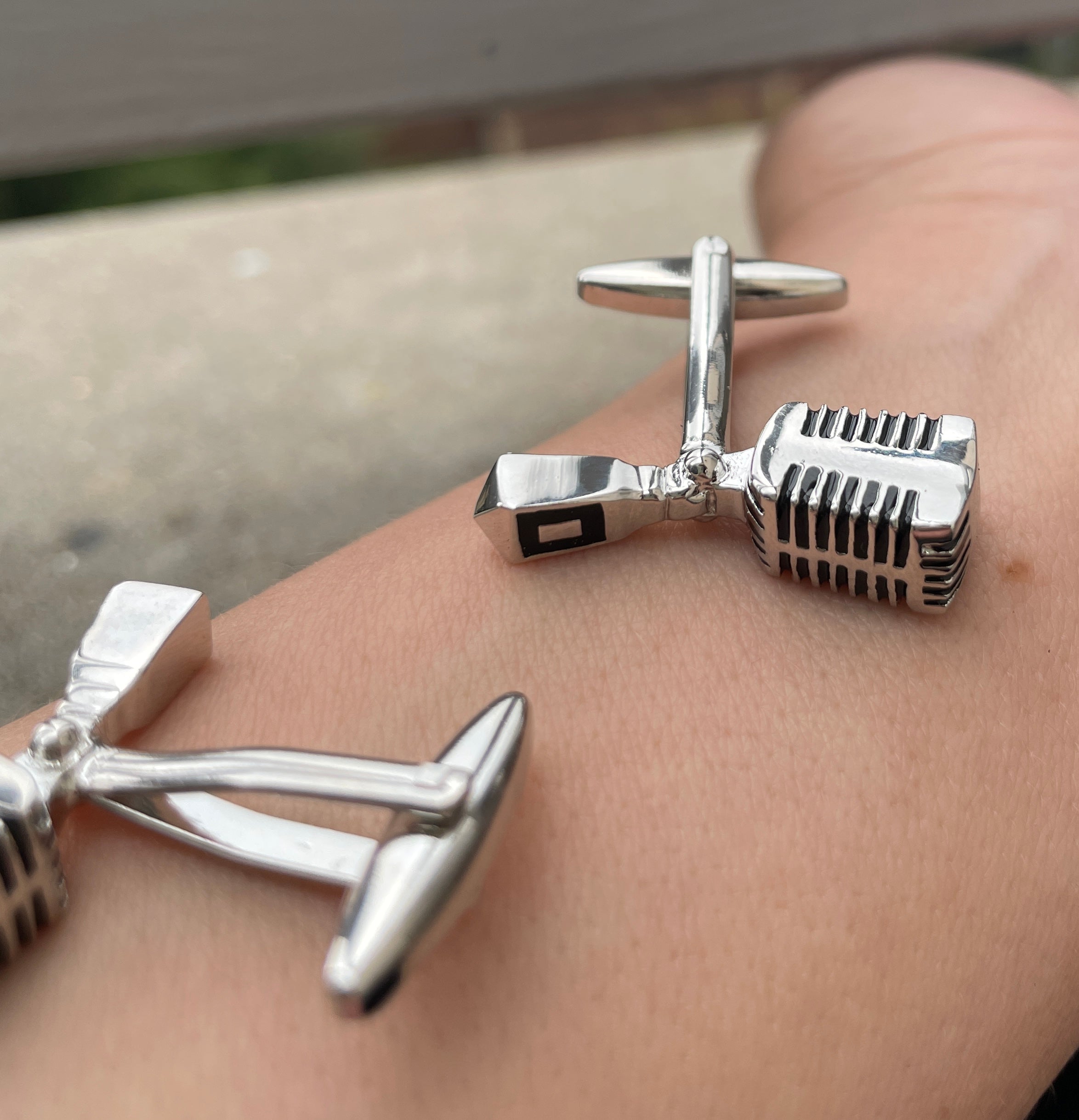 Retro Microphone Cufflinks