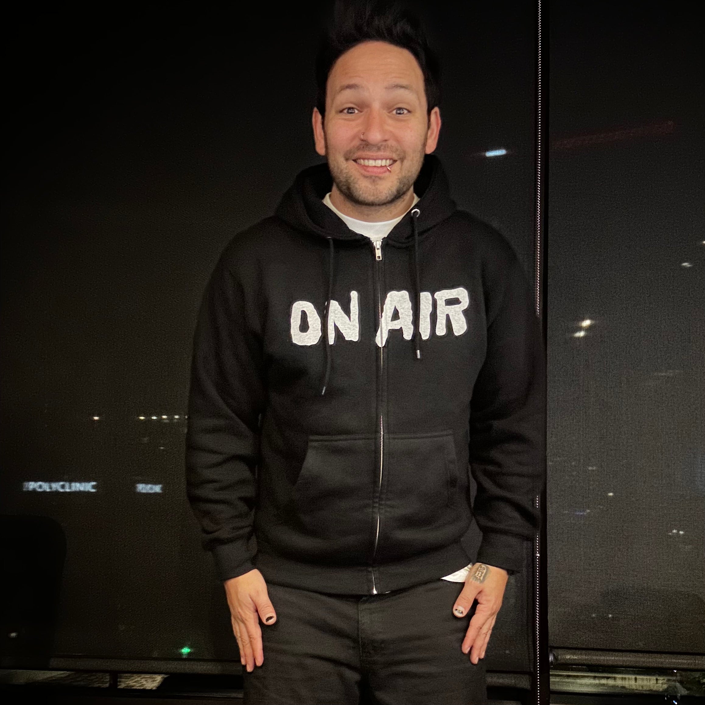 On Air (TRF LOGO ON BACK) Emo Punk Goth Unisex Full Zip Hoodie