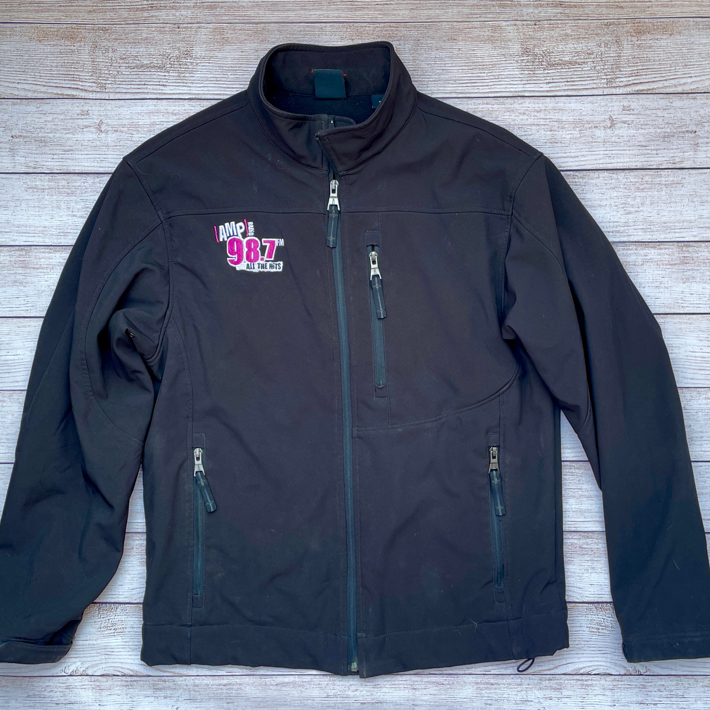 AMP Radio 98.7 Weatherproof Full-Zip Jacket VTG