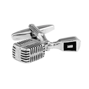 Retro Microphone Cufflinks Stainless Steel