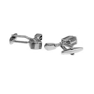 Retro Microphone Cufflinks Stainless Steel