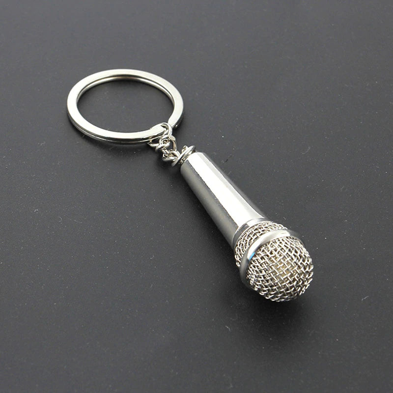 Microphone Radio DJ Keychain