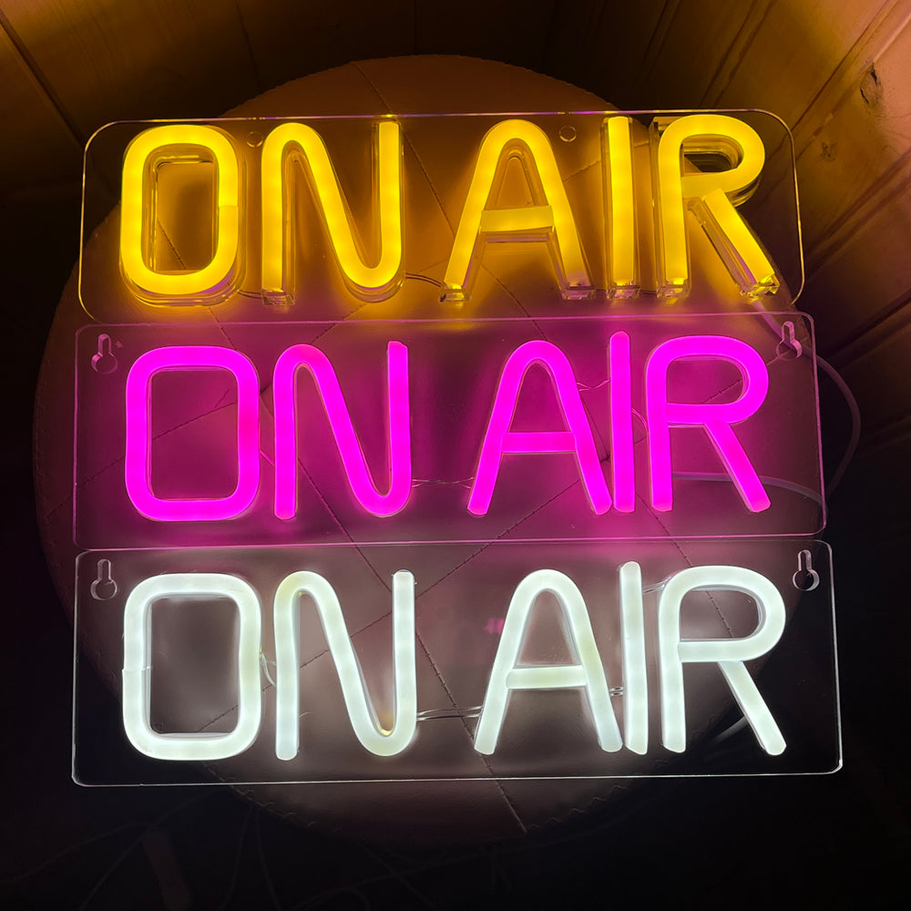 
            
                Load image into Gallery viewer, YELLOW ON-AIR Studio LED Light Podcast Stream Radio Show
            
        