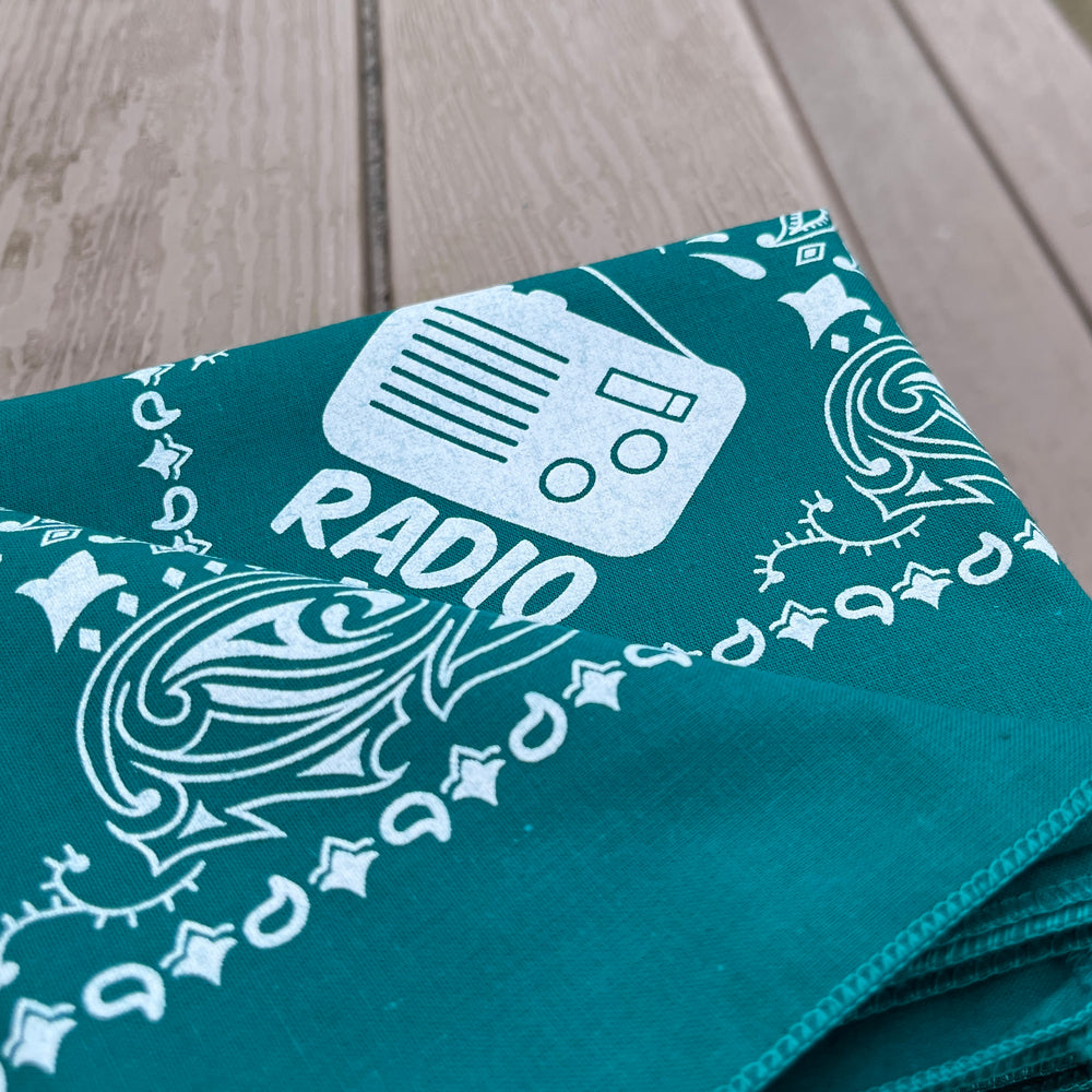 Radio Fam Logo Teal Bandana
