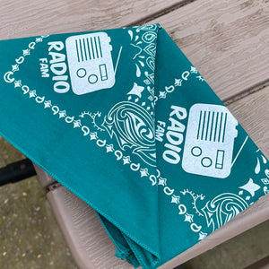 Radio Fam Logo Teal Bandana