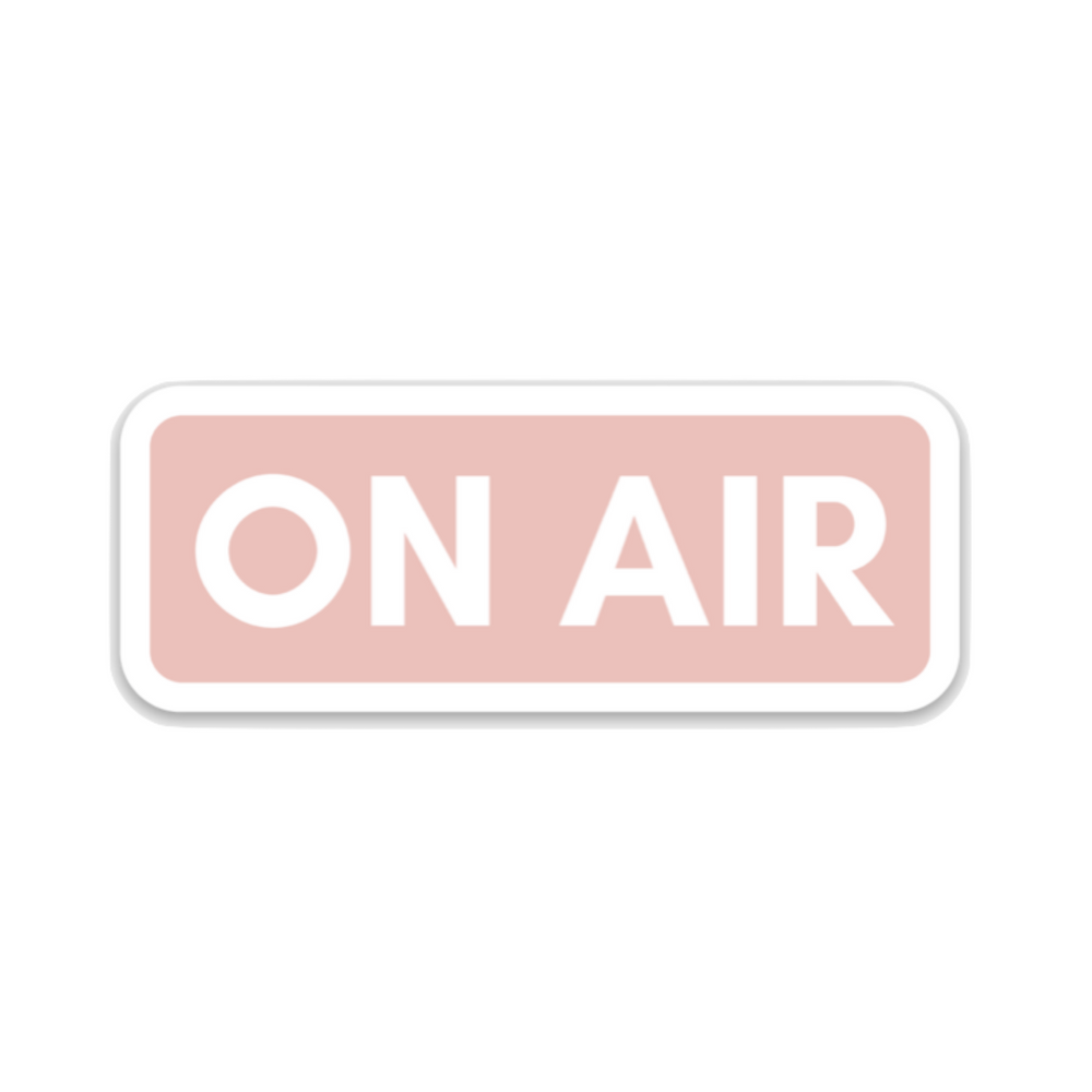 Pink Rose Gold On Air Sticker
