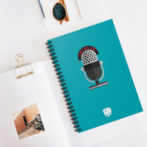 Teal ON THE AIR Microphone Spiral Notebook
