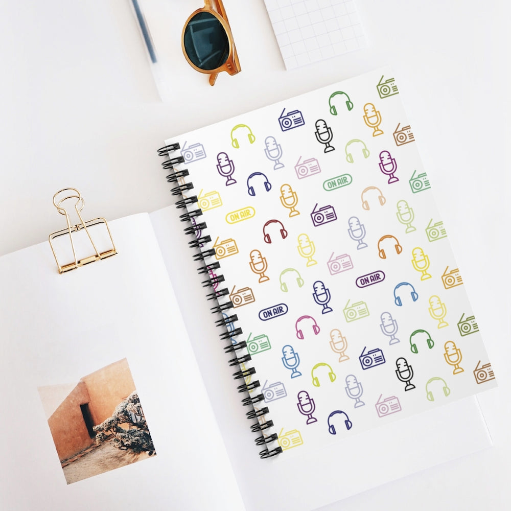 LV Inspired Radio Spiral Notebook - Ruled Line
