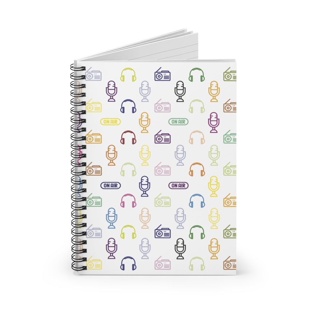 LV Inspired Radio Spiral Notebook - Ruled Line