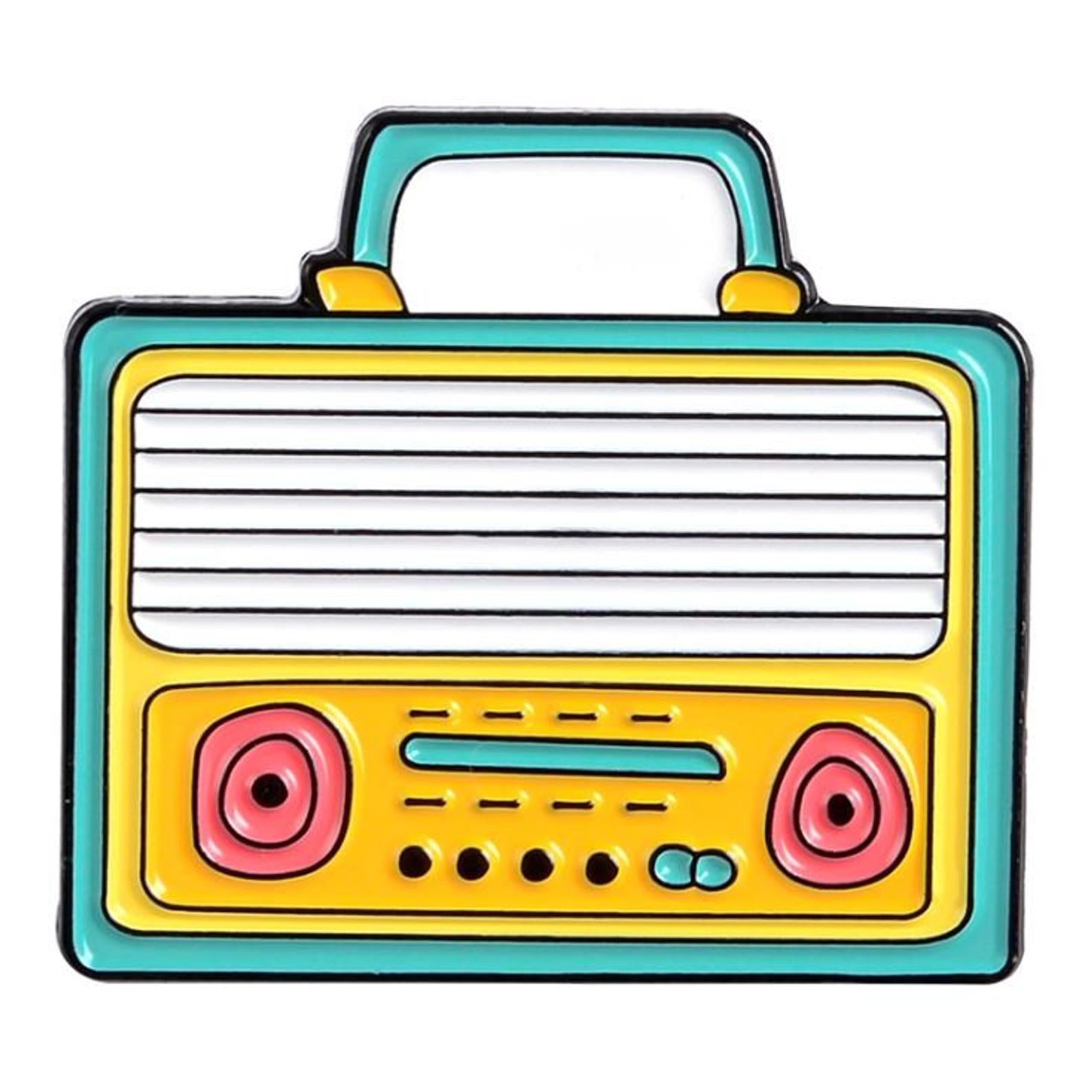 Boombox Enamel Pin