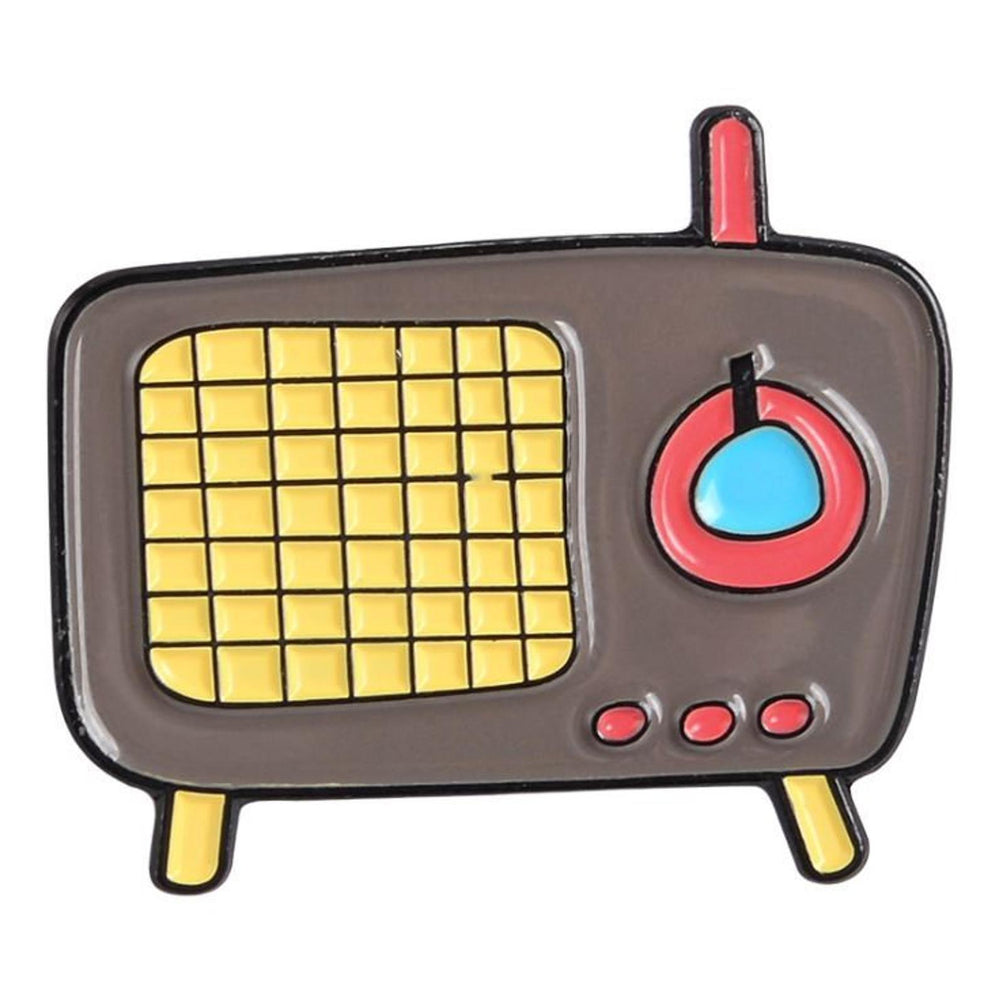 Retro Radio Enamel Brooch Pins