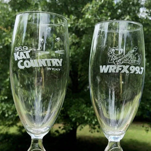 Vintage Y2K WKKT 96.9 Kat Country Champagne Flute