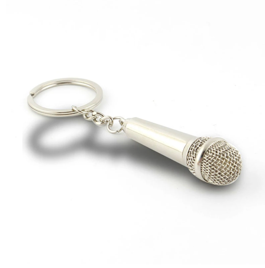 Microphone Radio DJ Keychain