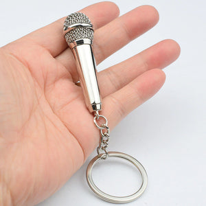 Microphone Radio DJ Keychain